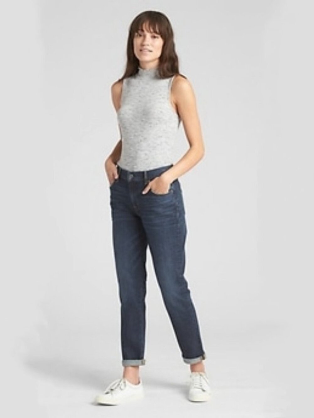 2/$30 GAP Mid Rise Girlfriend Jeans Dark Indigo 4/ 27 #A3896